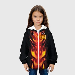 Куртка с капюшоном детская PUBG: Hell Flame, цвет: 3D-белый — фото 2