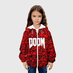 Куртка с капюшоном детская DOOM: Blooded Skuls, цвет: 3D-белый — фото 2