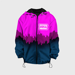 Куртка с капюшоном детская BSG: Neon City, цвет: 3D-черный
