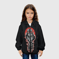 Куртка с капюшоном детская Сварог Руси, цвет: 3D-черный — фото 2