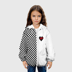 Куртка с капюшоном детская ФРЕНДЗОНА: Шахматы, цвет: 3D-белый — фото 2