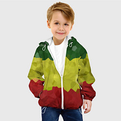 Куртка с капюшоном детская Эфиопия, цвет: 3D-белый — фото 2