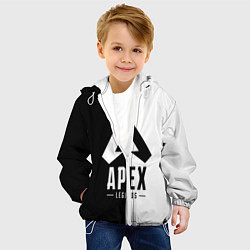 Куртка с капюшоном детская Apex Legends: Black & White, цвет: 3D-белый — фото 2