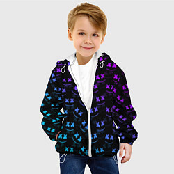 Куртка с капюшоном детская Marshmello: Dark Neon, цвет: 3D-белый — фото 2