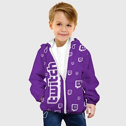 Куртка с капюшоном детская Twitch TV, цвет: 3D-белый — фото 2