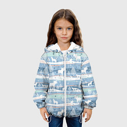Куртка с капюшоном детская Зимний мотив, цвет: 3D-белый — фото 2