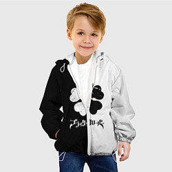 Куртка с капюшоном детская Чёрный клевер, цвет: 3D-белый — фото 2