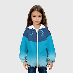 Куртка с капюшоном детская FC Barcelona - Windrunner 2022, цвет: 3D-белый — фото 2