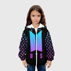 Куртка с капюшоном детская BTS: Neon Night, цвет: 3D-белый — фото 2
