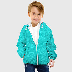 Куртка с капюшоном детская Абстракция и смволы, цвет: 3D-белый — фото 2
