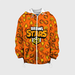 Куртка с капюшоном детская Brawl Stars: Orange Team, цвет: 3D-белый