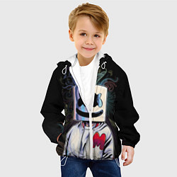 Куртка с капюшоном детская Marshmello XXX, цвет: 3D-белый — фото 2