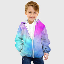 Куртка с капюшоном детская Неоновое лето, цвет: 3D-белый — фото 2