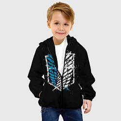 Куртка с капюшоном детская АТАКА ТИТАНОВ, цвет: 3D-черный — фото 2