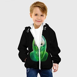Куртка с капюшоном детская Billie Eilish: Green Acid, цвет: 3D-белый — фото 2