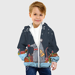 Куртка с капюшоном детская Мышка с сыром, цвет: 3D-белый — фото 2