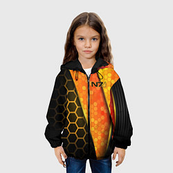 Куртка с капюшоном детская Mass Effect N7, цвет: 3D-черный — фото 2