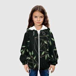 Куртка с капюшоном детская Геометрия в природе, цвет: 3D-белый — фото 2