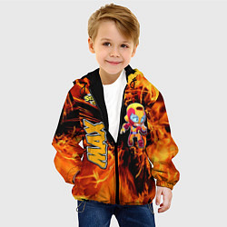 Куртка с капюшоном детская Brawl Stars Мах, цвет: 3D-черный — фото 2