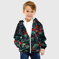 Куртка с капюшоном детская Уголь, цвет: 3D-белый — фото 2