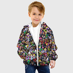 Куртка с капюшоном детская Brawl Stars персонажи, цвет: 3D-белый — фото 2