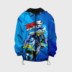 Куртка с капюшоном детская Suzuki MotoGP, цвет: 3D-черный