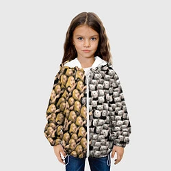 Куртка с капюшоном детская Девушки орут на котиков, цвет: 3D-белый — фото 2