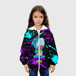Куртка с капюшоном детская BRAWL STARS LEONS HARK, цвет: 3D-белый — фото 2
