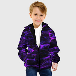 Куртка с капюшоном детская Текстуры, цвет: 3D-черный — фото 2