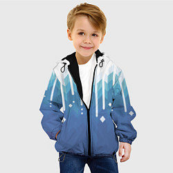 Куртка с капюшоном детская Пиксельные сливки, цвет: 3D-черный — фото 2