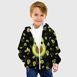 Куртка с капюшоном детская Авокадо, цвет: 3D-белый — фото 2