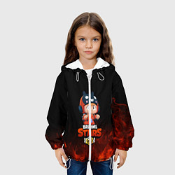 Куртка с капюшоном детская Brawl Stars Bea, цвет: 3D-белый — фото 2