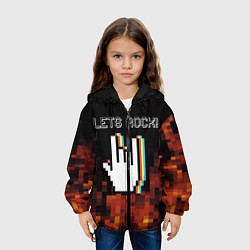 Куртка с капюшоном детская Let's Rock, цвет: 3D-черный — фото 2