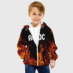 Куртка с капюшоном детская AC DC, цвет: 3D-белый — фото 2