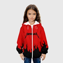 Куртка с капюшоном детская METALLICA, цвет: 3D-белый — фото 2