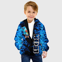 Куртка с капюшоном детская Brawl Stars shark, цвет: 3D-черный — фото 2