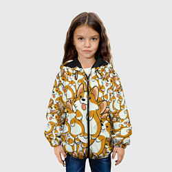Куртка с капюшоном детская Корги, цвет: 3D-черный — фото 2