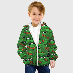 Куртка с капюшоном детская Pepe The Frog, цвет: 3D-белый — фото 2