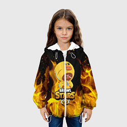 Куртка с капюшоном детская Brawl stars sally leon, цвет: 3D-белый — фото 2