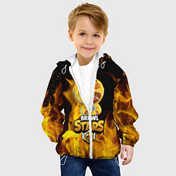 Куртка с капюшоном детская Brawl stars sally leon, цвет: 3D-белый — фото 2