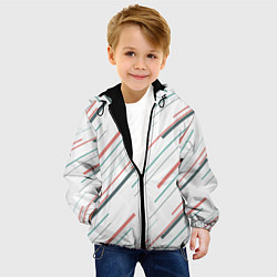 Куртка с капюшоном детская Геометрический стиль, цвет: 3D-черный — фото 2