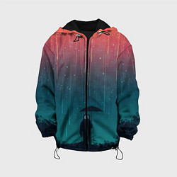 Куртка с капюшоном детская Космический Дождь, цвет: 3D-черный