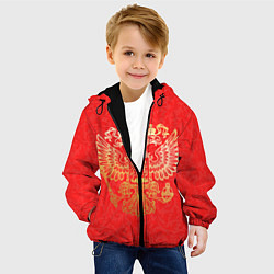 Куртка с капюшоном детская Герб, цвет: 3D-черный — фото 2