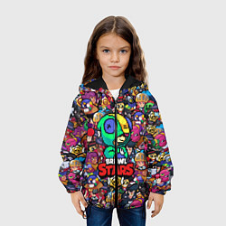 Куртка с капюшоном детская BRAWL STARS:LEON 8 BIT, цвет: 3D-черный — фото 2