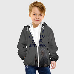 Куртка с капюшоном детская ВЕДЬМАКУ ЗАПЛАТИТЕ МОНЕТОЙ, цвет: 3D-белый — фото 2