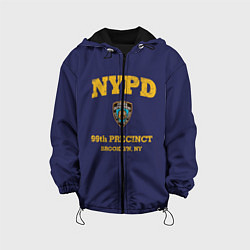 Куртка с капюшоном детская Бруклин 9-9 департамент NYPD, цвет: 3D-черный