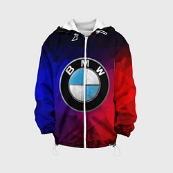 Куртка с капюшоном детская BMW NEON, цвет: 3D-белый