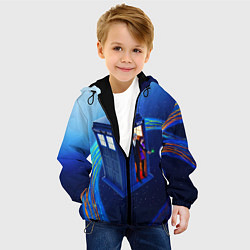 Куртка с капюшоном детская ДОКТОР И КЛАРА И ТАРДИС, цвет: 3D-черный — фото 2