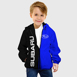 Куртка с капюшоном детская SUBARU, цвет: 3D-черный — фото 2