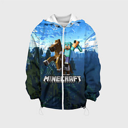 Куртка с капюшоном детская Minecraft Майнкрафт, цвет: 3D-белый